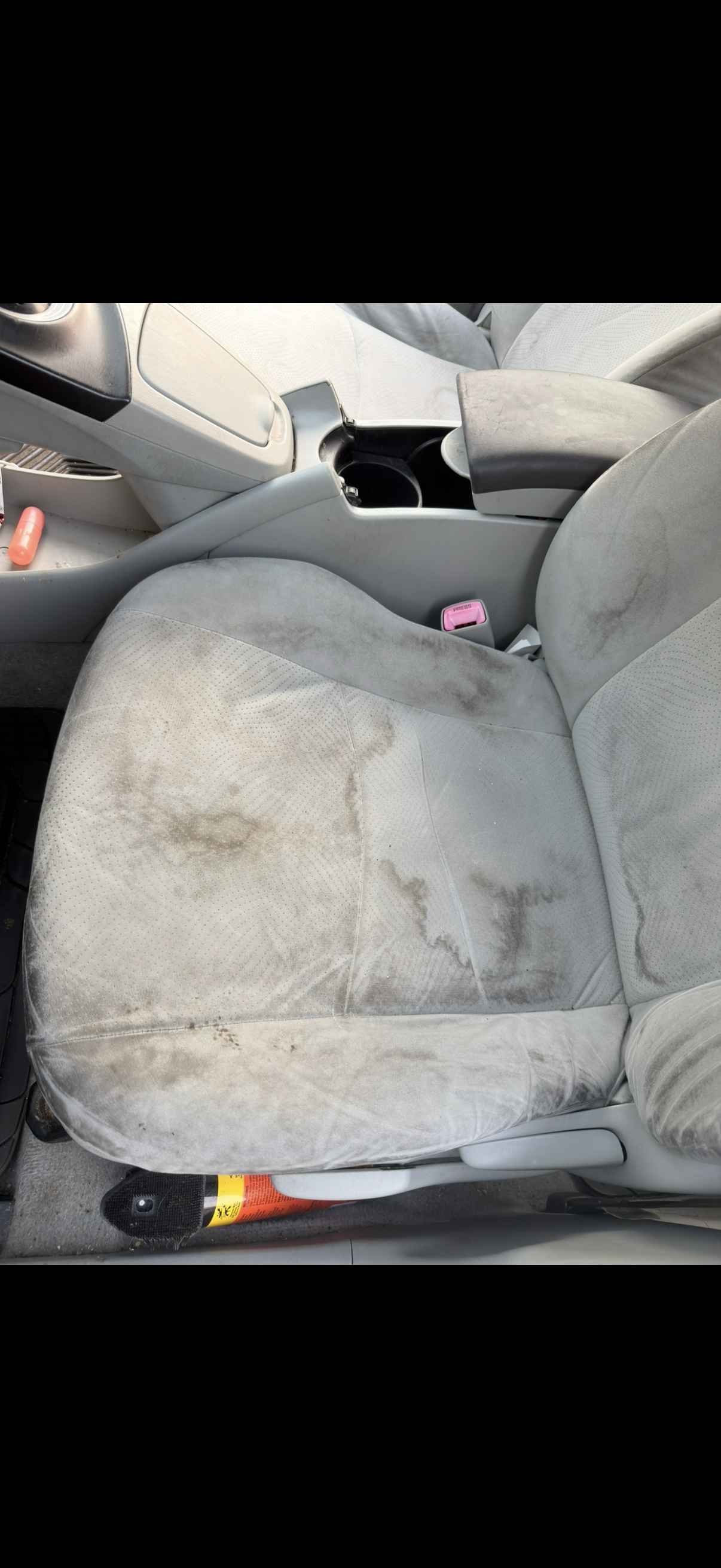 Vehicle seat before interior detailing